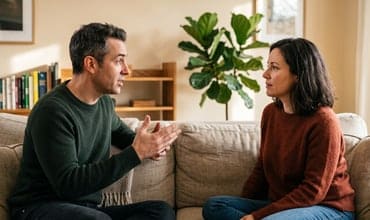 Dos tazas sobre la encimera de la cocina